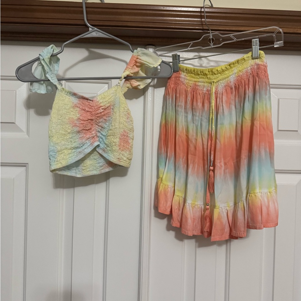 Tiare Hawaii Pastel Tie-Dye Smocked Set